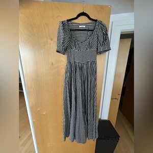 Doen Black and White Gingham Dress